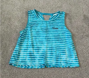 Vans blue pool striped tank crop top size‎ small thumbnail 1