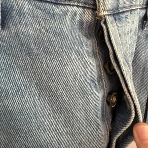 NWT Pistola 26 Button Denim Jean Blue Mini Skirt Distressed Y2K Vibe Cali Preppy thumbnail 5