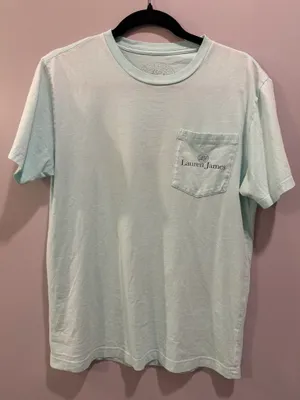 Comfort Colors Lauren James Short Sleeve Pocket Tee Mint Green / Blue thumbnail 1