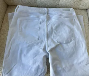 Abercrombie & Fitch Women's Curve Love High Rise Skinny Jeans White Size 16 thumbnail 5
