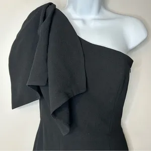 Dress The Population Tiffany Black One Shoulder Dress Size S‎ NWT thumbnail 5