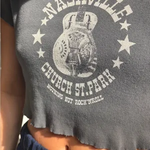 Gray Nashville Graphic Crop Top thumbnail 2