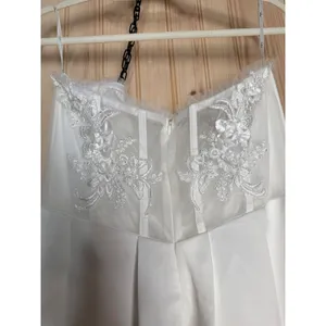 NWT Lulus Eternal Gratitude White Floral Embroidered Strapless Maxi Dress Sz L thumbnail 9