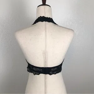 ‎PINK Victoria’s Secret black lace halter bralette L thumbnail 3