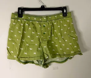 Victoria’s Secret Pink Women’s Green Dog Print Lounge Shorts thumbnail 1
