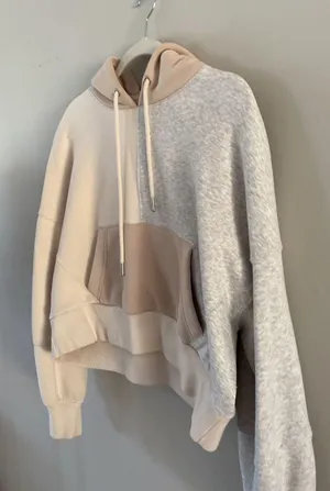 abercrombie color block crop hoodie thumbnail 2