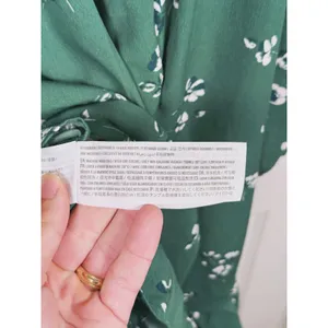 Abercrombie & Fitch Floral Babydoll Mini Dress Size LT Green Romantic Whimsical thumbnail 10