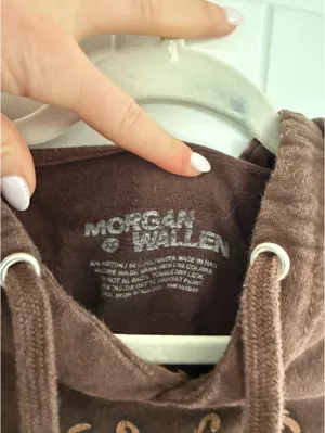 Morgan Wallen Last Night Hoodie Brown Size XL thumbnail 5