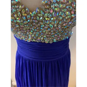 Fancy long blue dress prom or fancy dress up event size 6 homecoming thumbnail 4