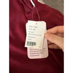 NWT‎ THREAD Bridesmaid Ines Chiffon Sleeveless Gown Burgundy Dessy Size 12 R thumbnail 8