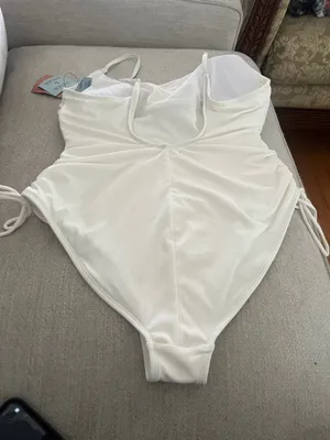 Shade And Shoda Womens One Piece Swimsuit Ruched High Cut Tummy Control Bathing Suit thumbnail 5