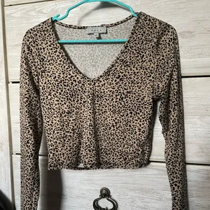 Cheetah print long sleeve shirt Brown thumbnail 1