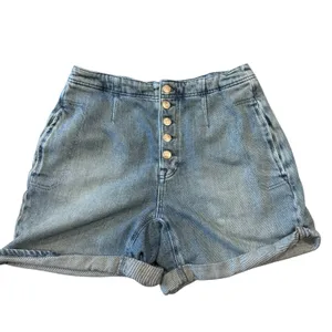 Free People Osaka Denim Shorts Size 27 Medium Wash Relaxed Fit Baggy High Rise thumbnail 3
