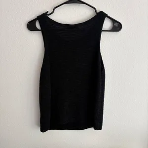 Z Supply Womens Black Textured Knit Sleeveless Round Neck Sweater Tank Top Small thumbnail 8