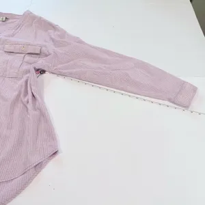 LL Bean Lavender Herringbone Organic Cotton Button Up Hi Low Shirt‎ Size XL thumbnail 11