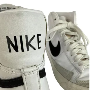 Nike Blazer Mid '77 White Black Mid Top Lace Up Athletic Sneakers Shoes Size 7 thumbnail 8