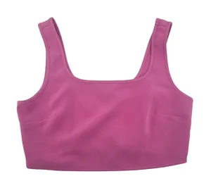 Sincerely Jules Crop Top Womens Medium Pink Square Neck‎ Side Zip Sleeveless thumbnail 1