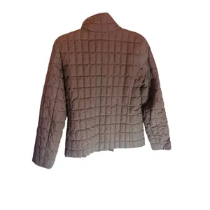 J.Crew Women's Olive Green Down Puffer Jacket Quilted Coat Size M thumbnail 3