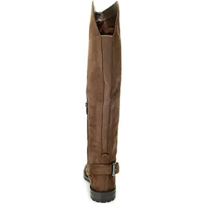EUC G H BASS India Over the Knee Brown Faux Suede Flat Boots with Buckle Sz 5.5 thumbnail 10
