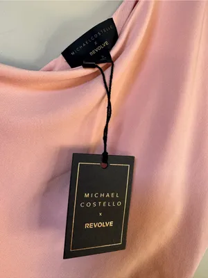 NWT Michael Costello x Revolve Bodycon Mini Dress Blush Pink one shoulder Small thumbnail 7