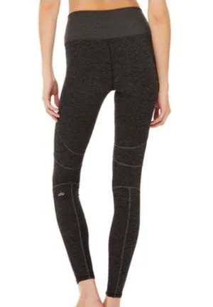 Alo Alosoft Revel Leggings Black/Gray Heathered thumbnail 1