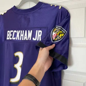 National Football League NWT Ravens Odell Beckham Jr #3 Pro Line Jersey XL thumbnail 6