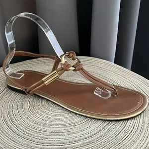 Montego Bay Tan Gold Hardware Thong Slingback Sandals‎ Size 9 thumbnail 3