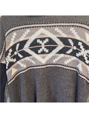 Western, boho-Aztec Southwest-style open-front cardigan, size M thumbnail 4