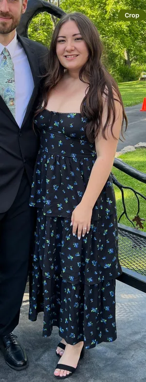 We Wore What Black Floral Dress thumbnail 1