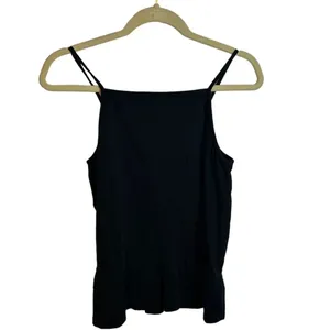J.CREW BLACK RUFFLE PEPLUM CAMI thumbnail 2