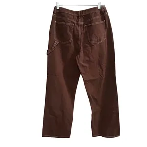 Forever 21 Brown‎ Wide Leg Carpenter Jeans Contrast Stitch Size 30 thumbnail 2