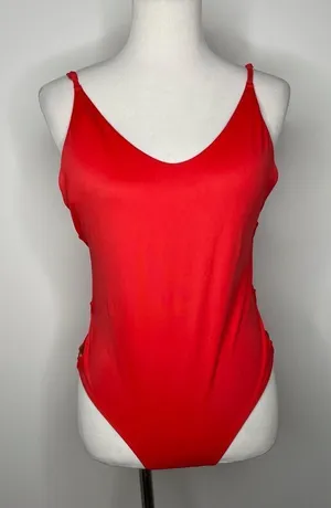 Aerie- Red One Piece with Open Sides thumbnail 1
