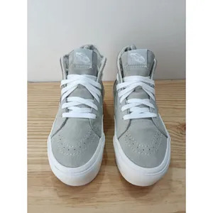 Vans Sk8-Hi Stacked Drizzle Grey Suede Platform High Top Shoes Women's 5.5 thumbnail 4