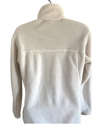 Patagonia Women’s Fleece Jacket White Size M Quarter Button Up thumbnail 8