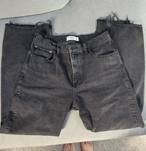 Abercrombie Black Relaxed Jeans High-Rise 90s thumbnail 1