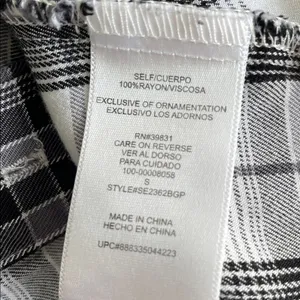 Sam Edelman Monochrome Plaid Button Down Shirt thumbnail 8