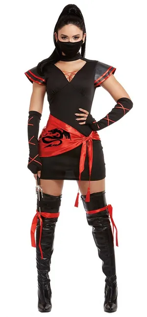 NEW Dreamgirl Kick Em To The Curb Sexy Ninja Costume Size Medium thumbnail 1