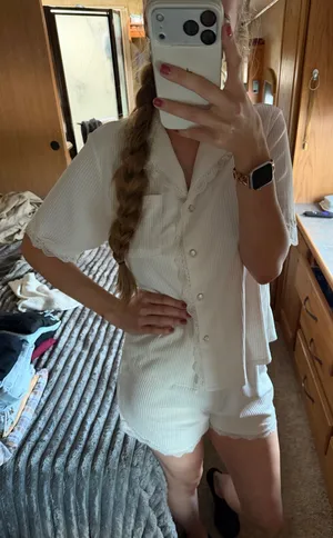 Shein White Pajama Set thumbnail 1