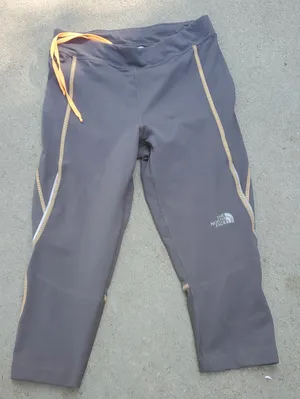 The North Face  Gray Athletic Capri Bottoms with Orange Drawstring Size Small thumbnail 1