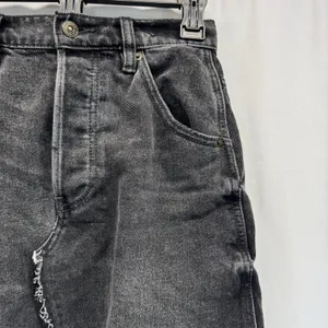 Free People We The Free Brea Denim Mini Skirt 24 XS Black Grunge Goth Edgy thumbnail 4