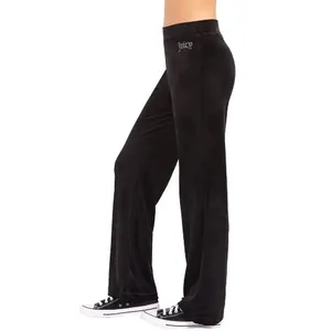 Juicy Couture Black Rhinestone Logo Velour Track Pants XL NWT thumbnail 2