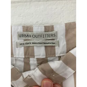 Urban Outfitters Maximalism Barrel Crop Percy Striped Pleated High-Rise Pants 6 thumbnail 6