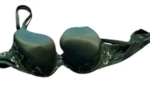 Victoria's Secret Green satin with gold lace. 38C. thumbnail 1