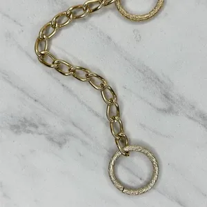 Textured Open Circle Ring Gold Tone Chain Link Belt Small (S) ✨ thumbnail 10