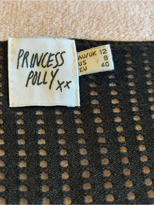 Princess Polly black semi sheer long sleeve fishnet maxi dress coverup 8 bodycon thumbnail 6