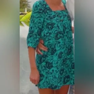 Anthropologie Maeve green square neck sz 4 mini dress thumbnail 5