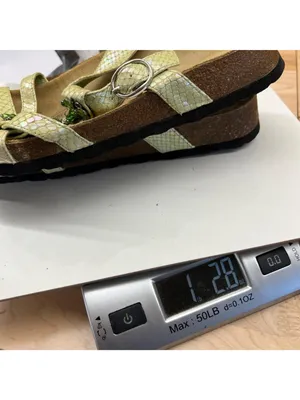 Betula x Birkenstock Iridescent Green Jewel Accents Snake Embossed Strap Size 8 thumbnail 12