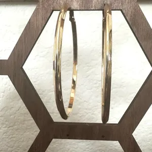 Gold tone large hoop earrings thumbnail 5