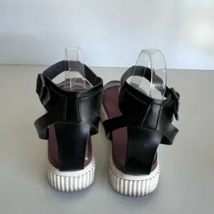 MIA Women’s Lunna Black White Platform Ankle Strap Sandals Gladiator‎ Summer thumbnail 3