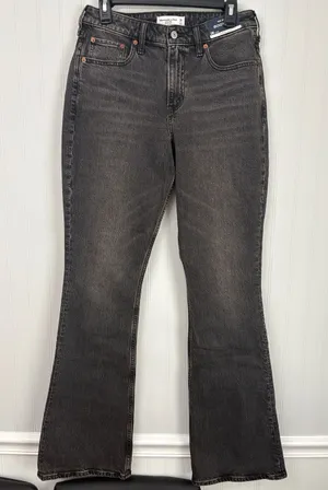 New Abercrombie & Fitch Curve Love Mid Rise Bootcut Jeans Women Size 28 Long thumbnail 1
